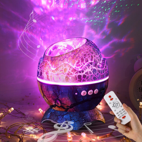 LED Dinosaur Egg Star Galaxy Projection Lamp Bluetooth Music