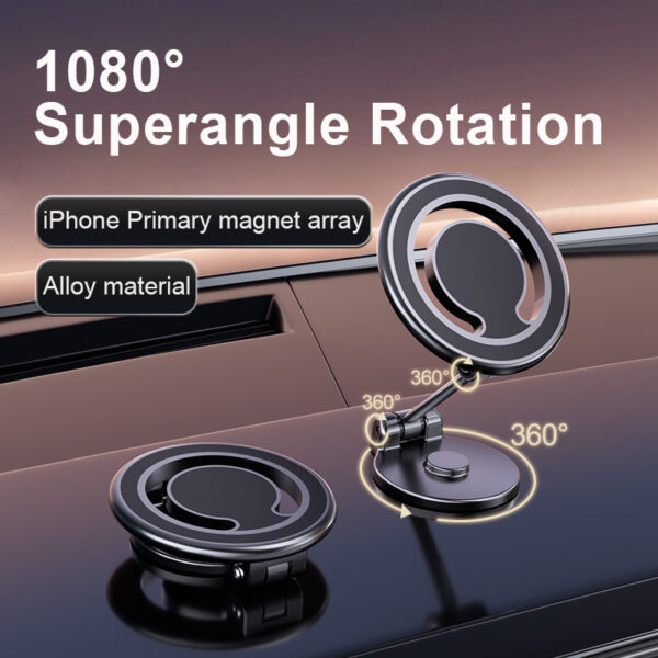 Magnetic Phone Holder For Car, Powerful Magnets Military  Grade Suction Car Phone Holder Mount Dashboard Windshield Cell Phone Holder Phone Stand For Car Android Automobile Cradle - Image 2